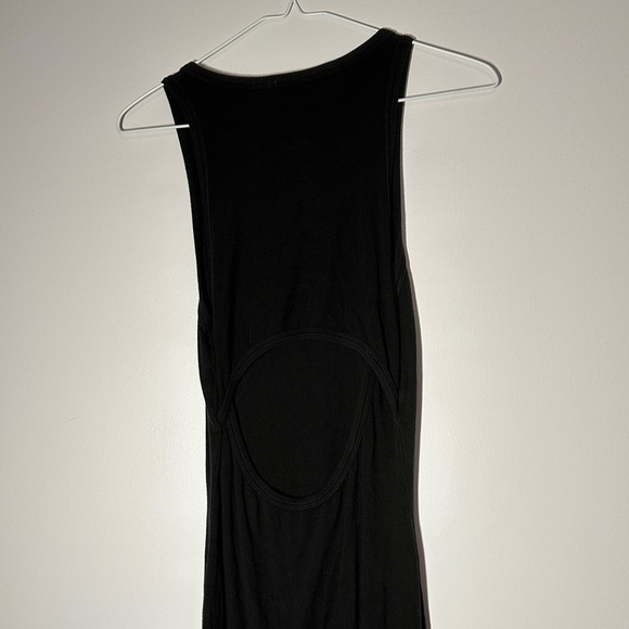 house of harlow black tight bodycon ribbed midi dress cut out back size small - Picture 6 of 6
